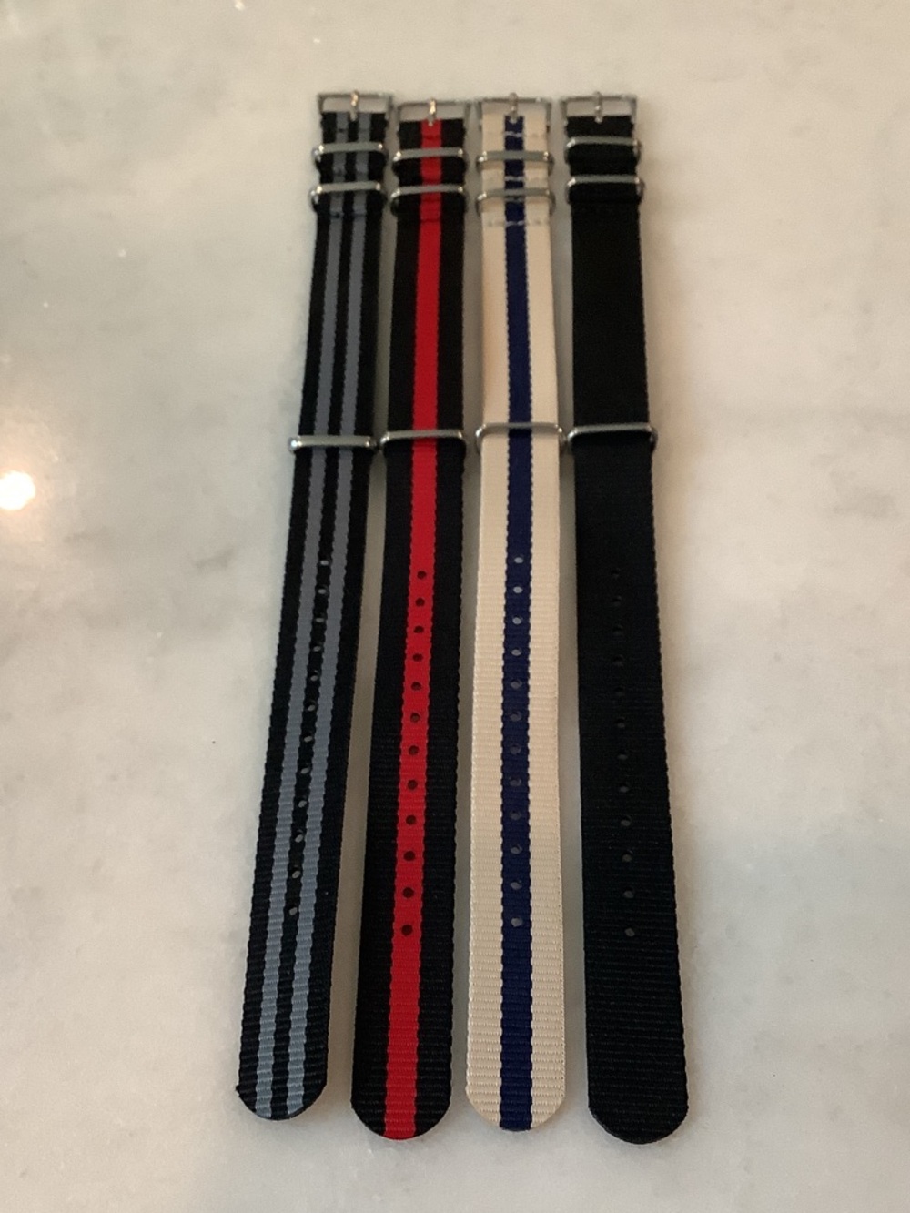 Classic Nylon Watch Strap Set in Black, Gray, Red, Navy, Brand New